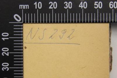 - (Institut für Zeitgeschichte (München)), Von Hand: Signatur; 'NS 292'. 