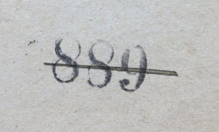 - (NSDAP-Gauarchiv Südhannover-Braunschweig), Stempel: Signatur; '889'. 