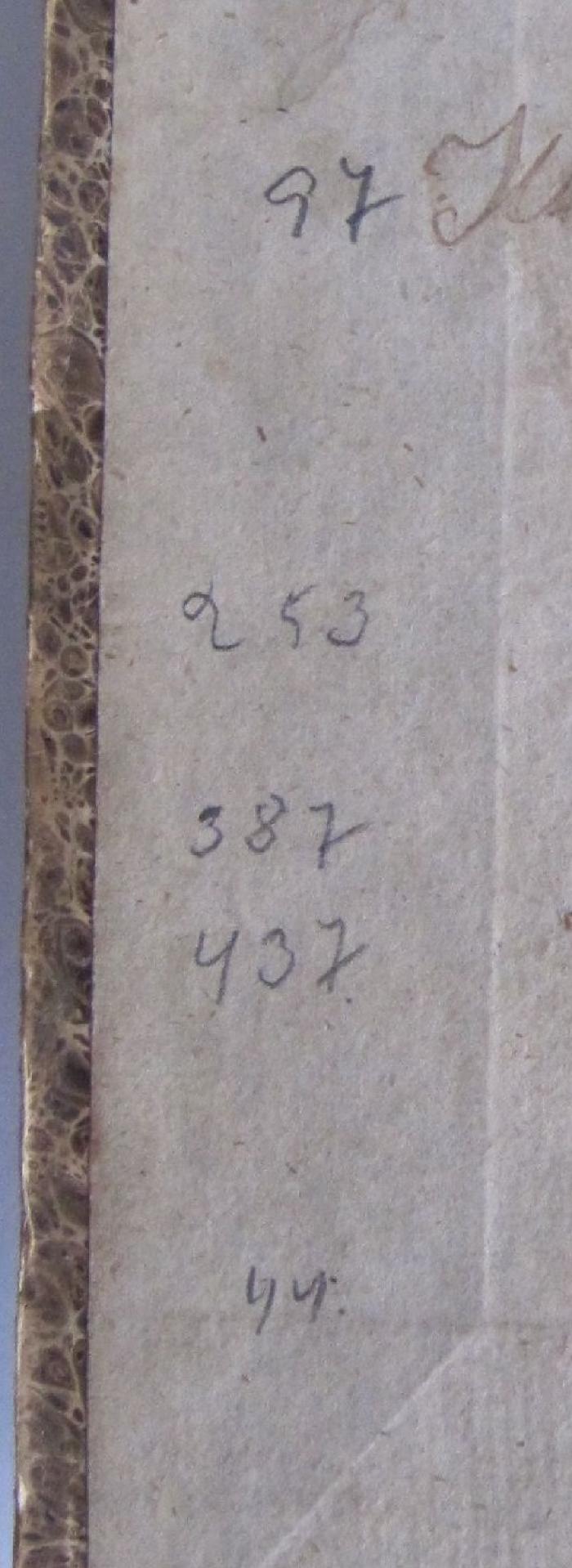 J / 1887 (unbekannt), Von Hand: Nummer; '97 253 387 437 99.'. 