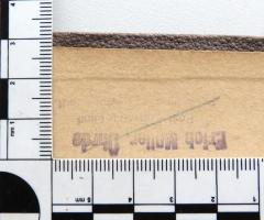 - (Müller, Erich), Stempel: Name, Ortsangabe; 'Erich Müller, Ührde / Post [B]örssum[?] Land / [...] [Schöppenstedt]'. 