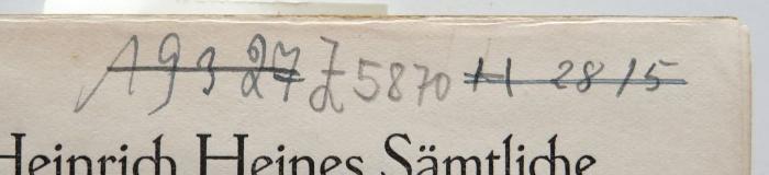- (NSDAP-Gauarchiv Südhannover Braunschweig, Freimaurer-Bibliothek[?]), Von Hand: Signatur; 'H 28/5'. 