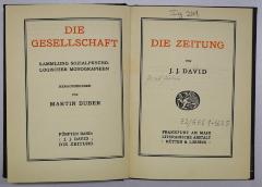 Ig 241 : Die Gesellschaft: 5. Die Zeitung (1906)