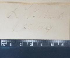 - (Frank, L. J. P. ), Von Hand: Name, Datum; 'L. J. P. Frank 25. Nov. 27'. 
