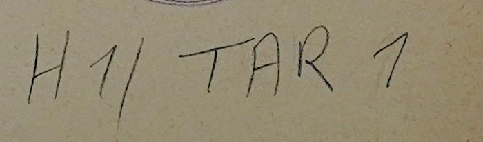Ig 171 : Les Transformations Du Pouvoir (1899);- (Királyi József Műegyetem/ Königliches Joseph-Polytechnikum), Von Hand: Signatur; 'H 1/ Tar 1'. 