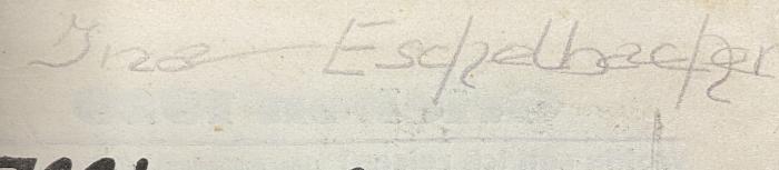 - (Eschelbacher, Ina), Von Hand: Autogramm; 'Ina Eschelbacher'. 