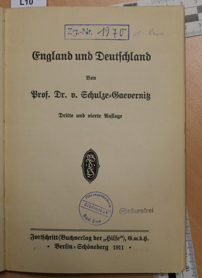 1-Rara 1970 : England und Deutschland (1911)