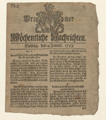[ohne Signatur] : Bremer öffentliche Nachrichten  (1743)