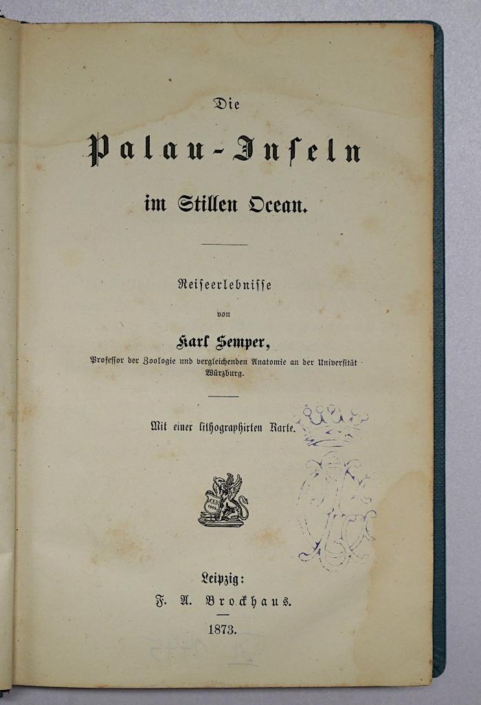 Ig 22 : Die Palau-Inseln im Stillen Ocean. (1873)