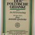 Be 938-1 bis 4 : Der politische Gedanke. 1 bis 4
 (1922, 1927)