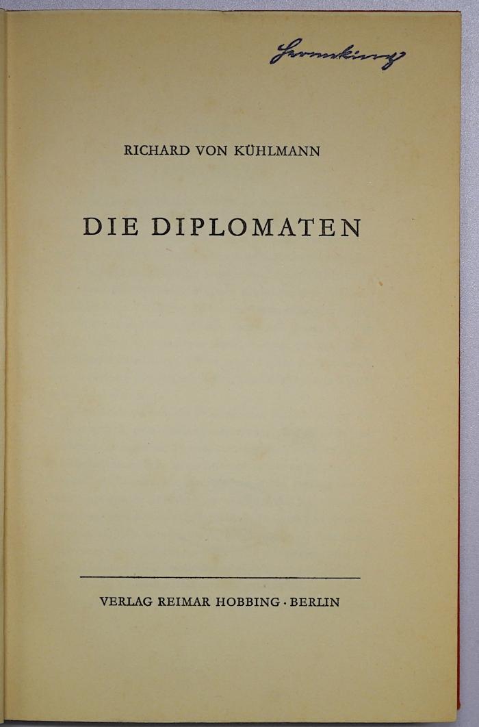 Be 721 : Die Diplomaten (1939)