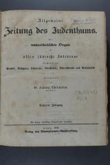 296.05 (43) ALLG : Allgemeine Zeitung des Judenthums (7. Jahrgang) (1843)