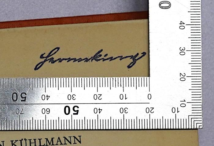Be 721 : Die Diplomaten (1939);- (Hermeking, Walter), Stempel: Name; 'Hermeking'.  (Prototyp)