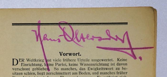 Be 660 : Die Deutschen Gewerkschaften im Weltkrieg
 (1917);-, Von Hand: Autogramm, Name; 'Hans [Peters...?]/[Olterschg]?'