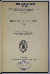 Be 659 : Statistics of Jews 1931 (1931)