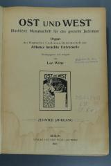 296.05 (43) OST 10 : Ost und West. Illustrierte Monatsschrift für das gesamte Judentum (1910)