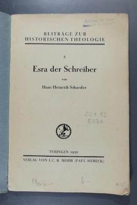  Esra der Schreiber (1930)