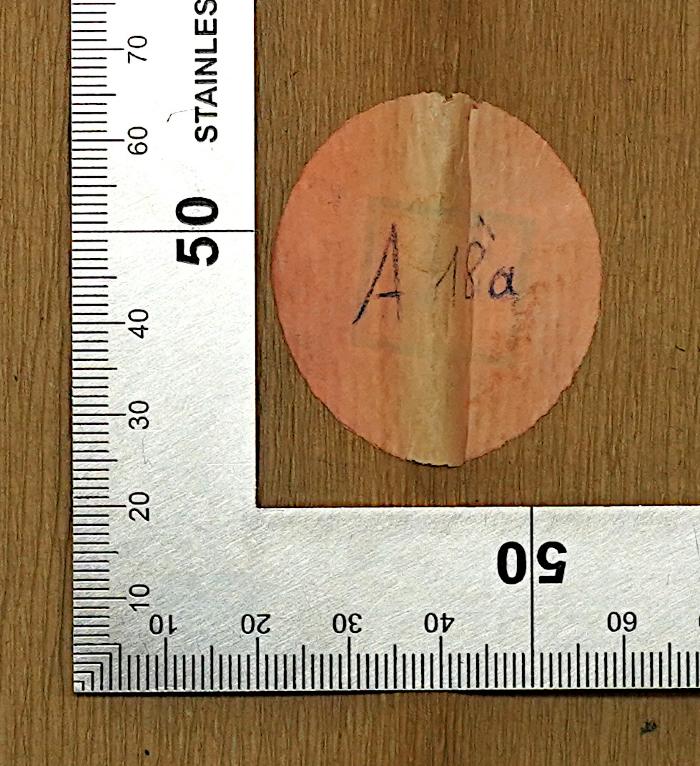 SA 1326-1906 : Jahres-Bericht des Gewerkschaftskartells für Meißen und Umgegend und des Meißner Arbeiter-Sekretariats (1906/07);-, Etikett: Signatur; 'A 18a'