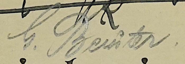 - (Beuster, Günther), Von Hand: Autogramm, Name; 'G. Beuster'.  (Prototyp);Be 863<2> : Soziologie
 (1912)