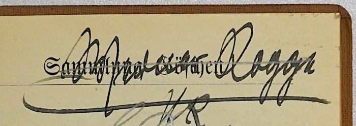 Be 863<2> : Soziologie
 (1912);- (Rogge, Walter), Von Hand: Autogramm, Name; 'Walter Rogge [UR]'. 