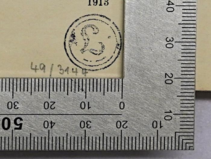 Bf 42<7> : Deutsche Bürgerkunde (1913);-, Stempel: Zeichen; 'L'