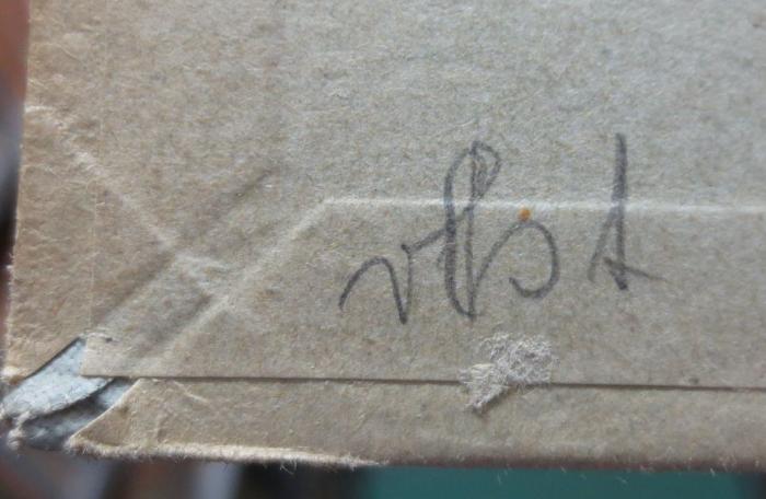 Sa 599 c: Wie denkt das Volk über die Sprache? Plaudereien über die Eigenart der Ausdrucks- und Anschauungsweise des Volkes (1904);- (unbekannt), Von Hand: Notiz; 'vlst'. 