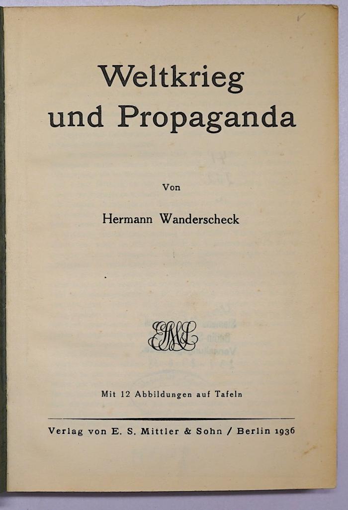 Bf 464 : Weltkrieg und Propaganda (1936)