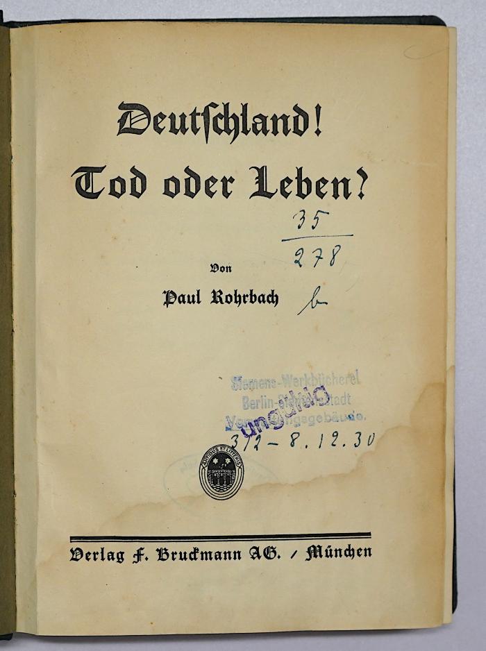 Bf 466 : Deutschland! Tod oder Leben? (1930)