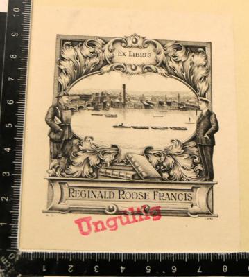 -, Etikett: Exlibris; 'Ex Libris
Reginald Roose Francis'