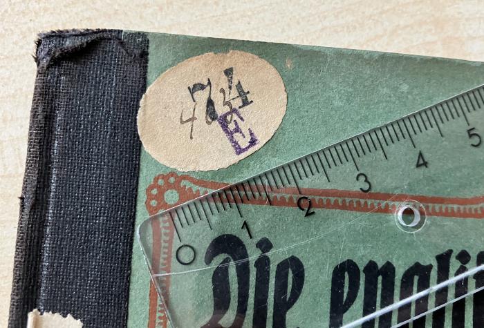 - (Deutscher Transportarbeiter-Verband), Etikett: Signatur; '403 [Tinte] 
74 E [gestempelt]'. 