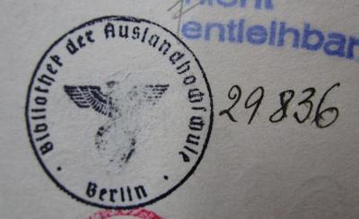 Hl 229 2: Les Pensées. Tome II (1928);- (Ausland-Hochschule. Bibliothek), Von Hand: Nummer; '29836'. 