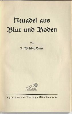 JMS 0023 : Neuadel aus Blut und Boden (1930)