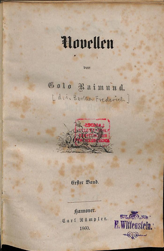 DLIT10914:1/2 : Novellen (1860)