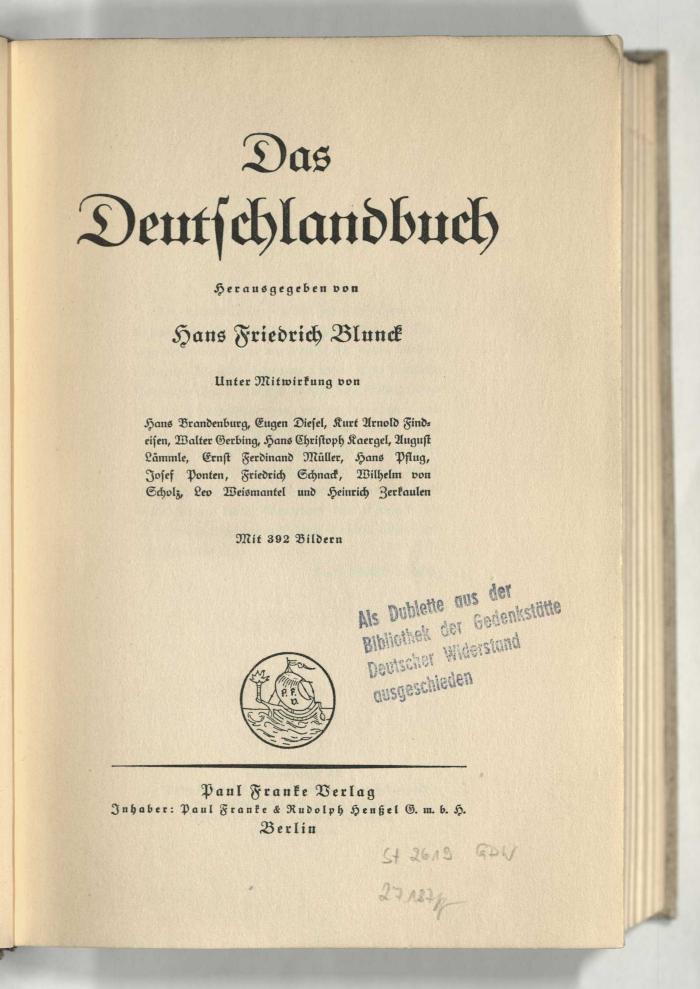 Z-0857 : Das Deutschlandbuch (1935)
