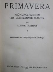 Bi 924 2.Ex.: Primavera : Frühlingsfahrten ins unbekannte Italien (1926)