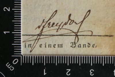 - (Frensdorff, Ernst), Von Hand: Autogramm; 'Frensdorf'. 