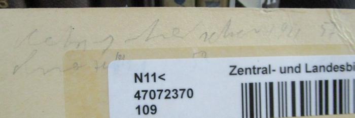 Bi 169 1 2.Ex.: Das moderne Polen. Teil I. Land, Volk und Wirtschaft : Die landeskundlichen Grundlagen der politischgeographischen Entwicklung (1932);- (unbekannt), Von Hand: Annotation; '[...] 94 57
[...]'. 