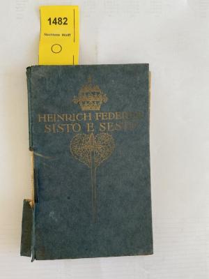 K15 B1482 : Sisto e Sesto. Eine Erzählung aus den Abruzzen (1917)