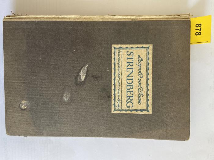 K10 B878 : Strindberg. Ein Beitrag zur Soziologie der Geschlechter (1918)