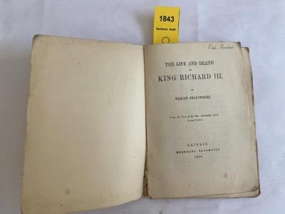 K20A B1843 : The Kife and Death of King Richard III. (1868)
