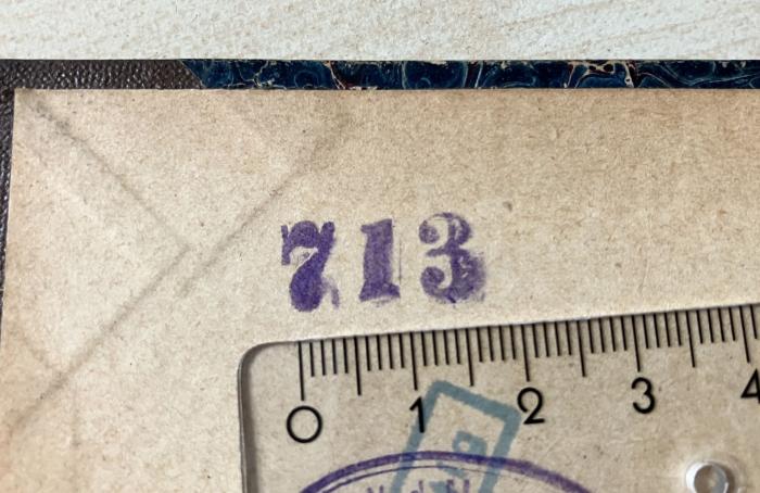 - (Centralverband der Maurer Deutschlands. Zweigverein München. Bibliothek), Stempel: Nummer; '713'. 