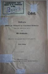 1971 A 19916 (Slg. Sozialistica): Zu Trutz und Schutz. : Festrede gehalten zum Stiftungsfest des Crimmitschauer Volksvereins am 22. Oktober 1871  (1891)