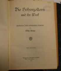 Emo/hin/4813  : Die Hohenzollern und ihr Werk : fünfhundert Jahre vaterländischer Geschichte  (1915)