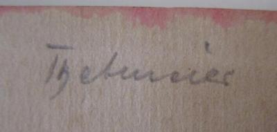  Sozialdemokratische Lehrjahre (1928);- (Thetmeier, Ewald), Von Hand: Autogramm, Name; 'Thetmeier'.  (Prototyp)