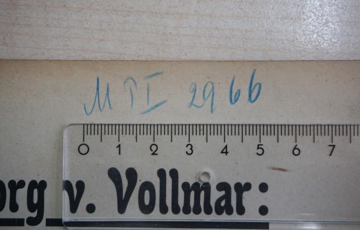 - (Sozialwissenschaftliche Studienbibliothek (Wien)), Von Hand: Signatur; 'M II 2966'. 