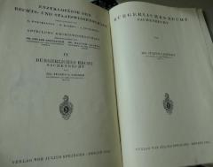  Bürgerliches Recht. Sachenrecht (1925)