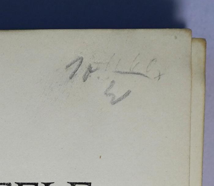 P 835 : Vom Jenseits der Seele. Die Geheimwissenschaften in kritischer Betrachtung (1919);-, Von Hand: Signatur; '[10.[H...x] W'