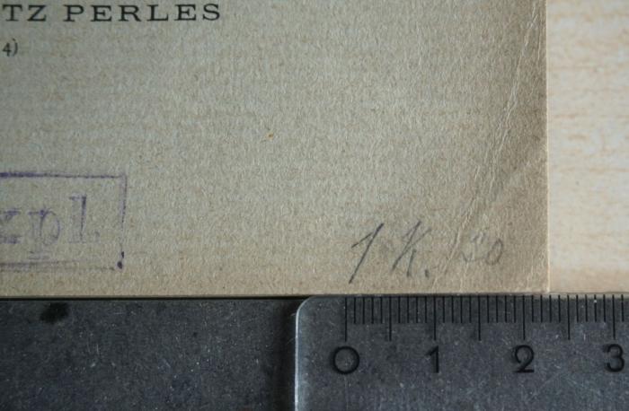 -, Von Hand: Abbildung; '1. K. 20'