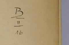 - (Deutsch-Französisches Studienkomitee), Von Hand: Signatur; 'B II 16'. 