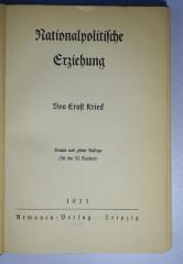 P 982<10> : Nationalpolitische Erziehung (1933)