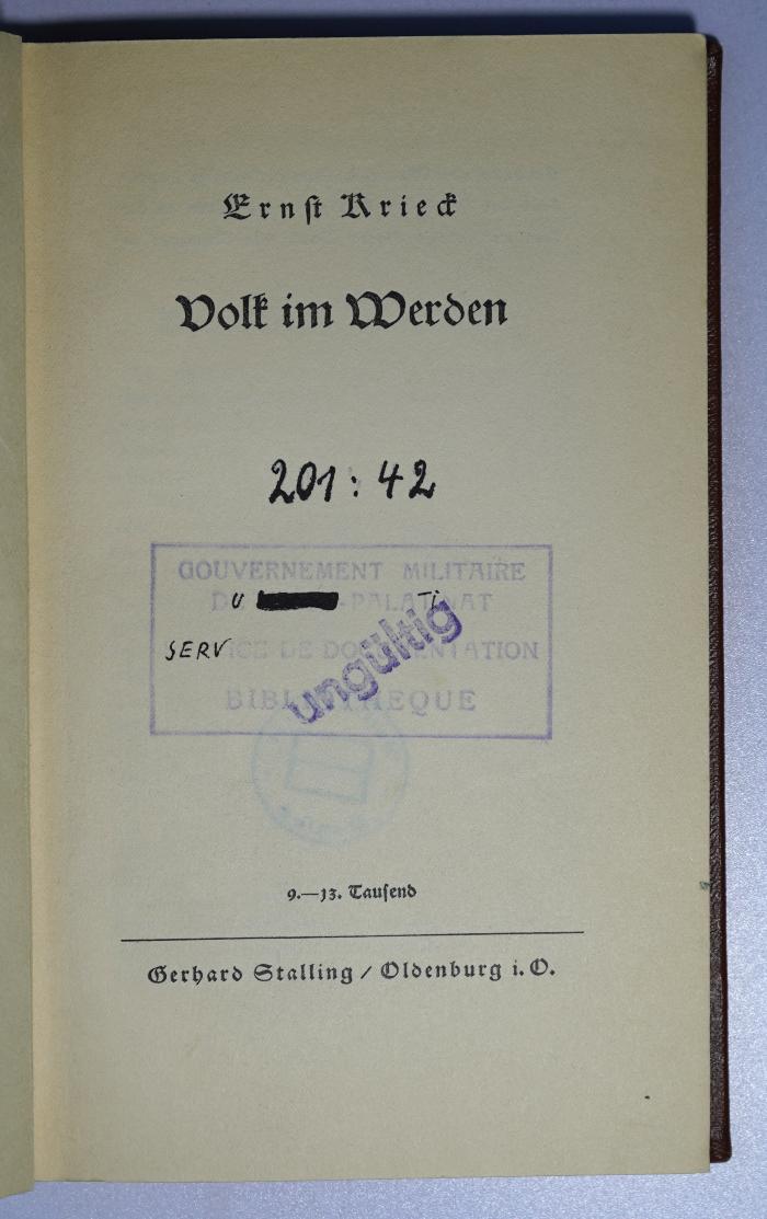 Pa 313<13> : Volk im Werden (1932)